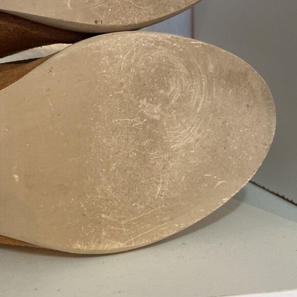 Coconuts by Matisse Tan Suede Western Ankle Booties 7.5 Boho Cowgirl Festival - Picture 14 of 15